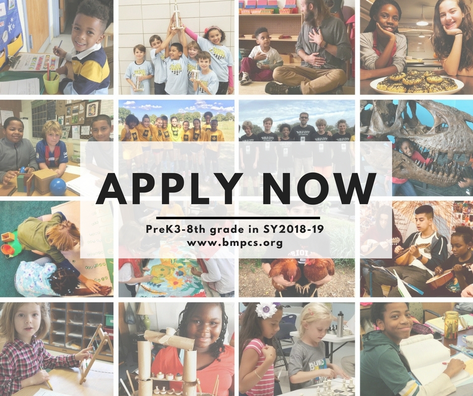 Apply Now to Baltimore Montessori Public Charter School for the 201819